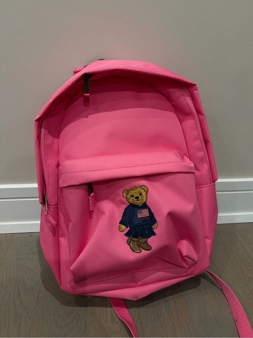 Pink Polo Ralph Lauren Embroidered Backpack BRAND NEW